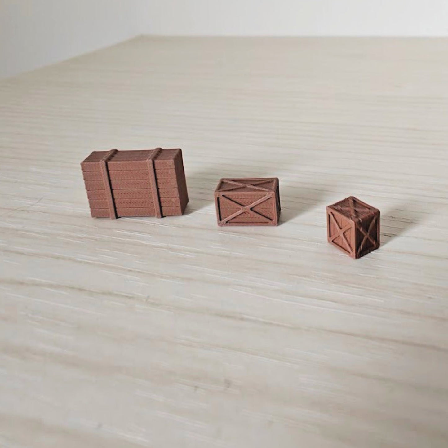 Miniature Crates, Set of 3, 1/64, 1/24, 1/18 Scale