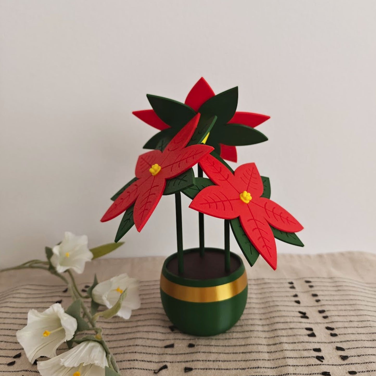Poinsettia Coaster Set, Christmas Star Decoration