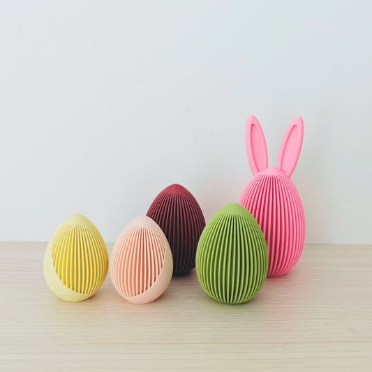 Easter Egg Decor Set, Geometric and Bunny Inspired Designs