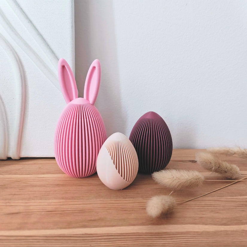 Easter Egg Decor Set, Geometric and Bunny Inspired Designs