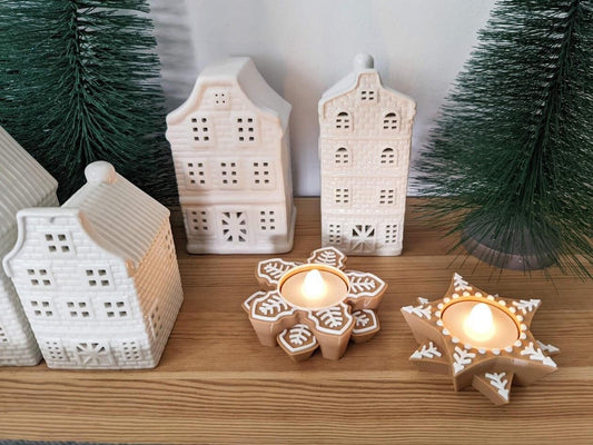 gingerbread cookie tealight holder christmas decoration gift