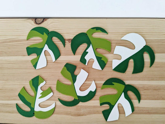 Monstera Minima Coaster Plant Raphidaphora, Monstera Coaster Set, Leaf Coaster, 3D printed Coasters