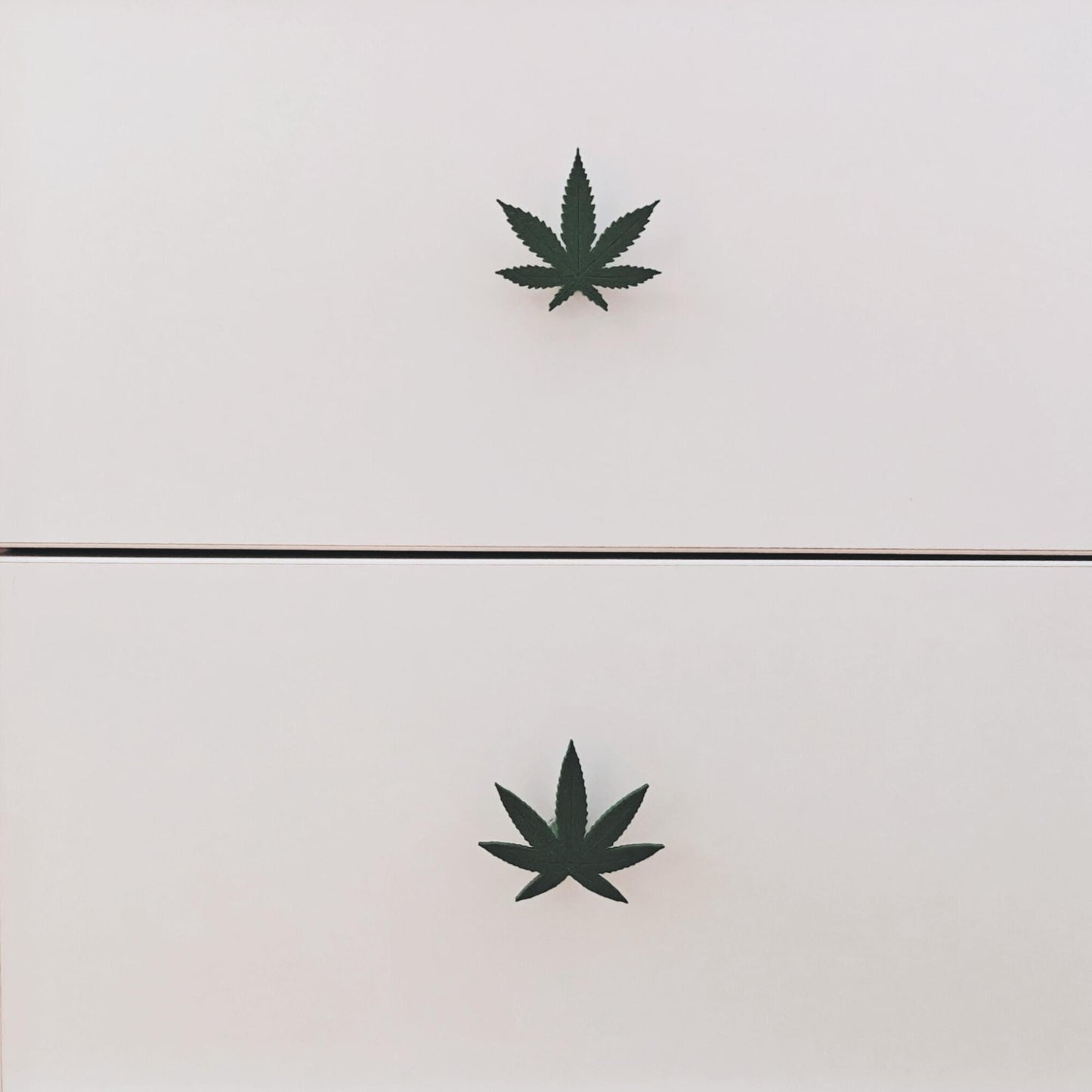 Weed Leaf Handles for Door or Drawer, Marijuana Knob, Cannabis Handle, 420-Themed Cabinet Pull, Pot Leaf Door knob, 3d print