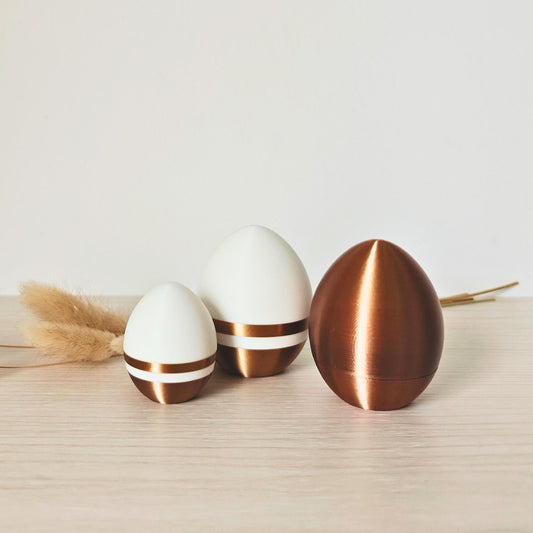 Easter Eggs Containers, Set of 3, Spring Decorating, Gift or Small Keepsakes Hiding, Small Storage, Egg Surprise, 3d print
