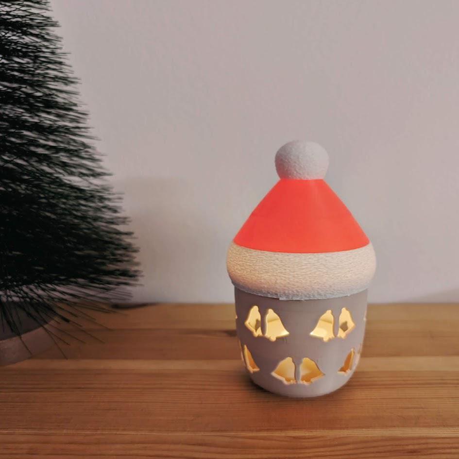 Santa’s Glow Lanterns, Festive Storage and Tealight Holders, Holiday Cheer Containers, 3d print