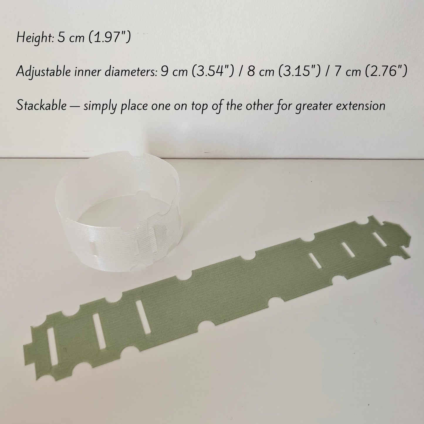 Plant Pot Extender for Anthuriums and Aroids, Stackable, Adjustable Extension for Moss or Soil, 3d print