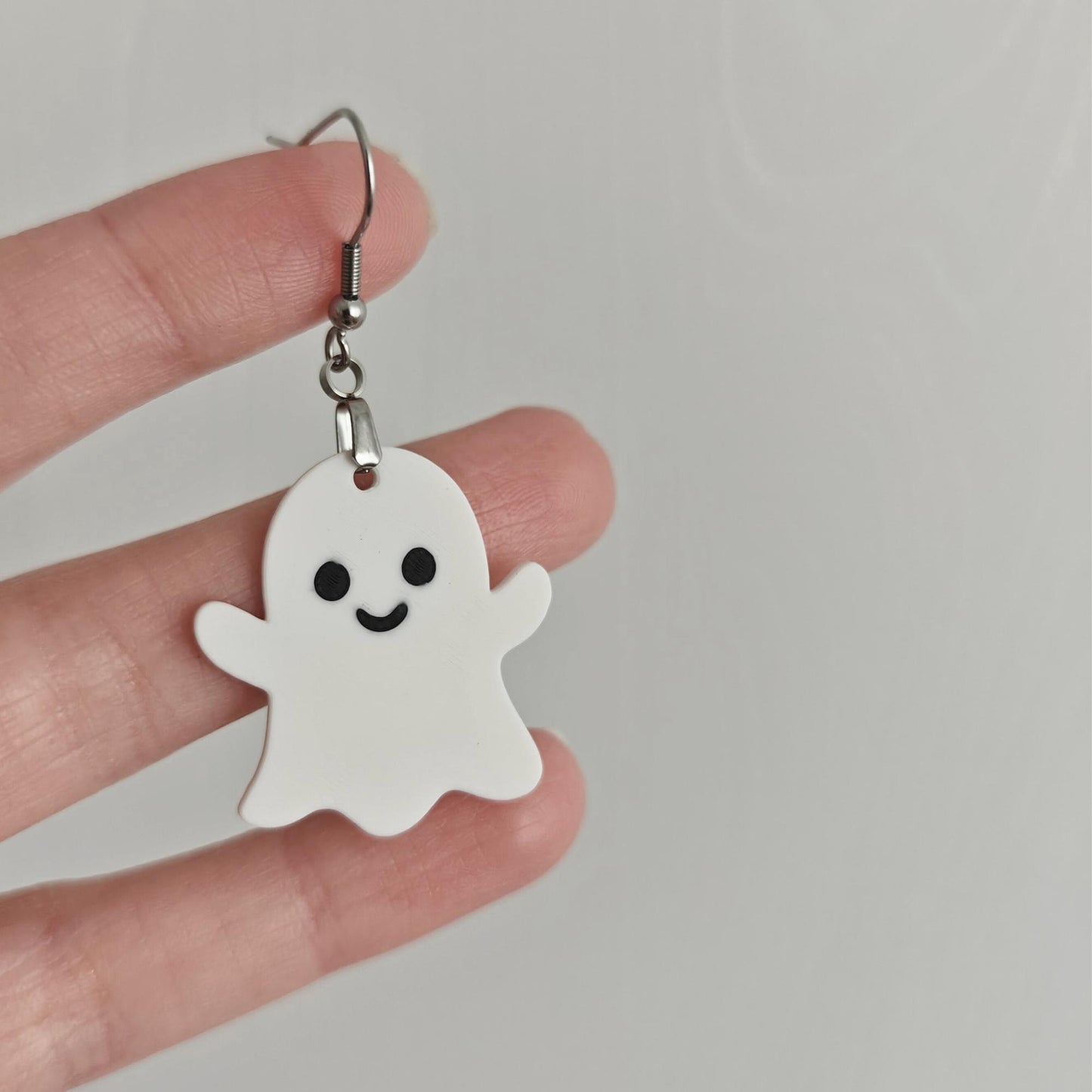 Gothic & Spooky Earrings, Cat Skull Jewelry, Ghost Cat Earrings, 3D printed Halloween Accessories