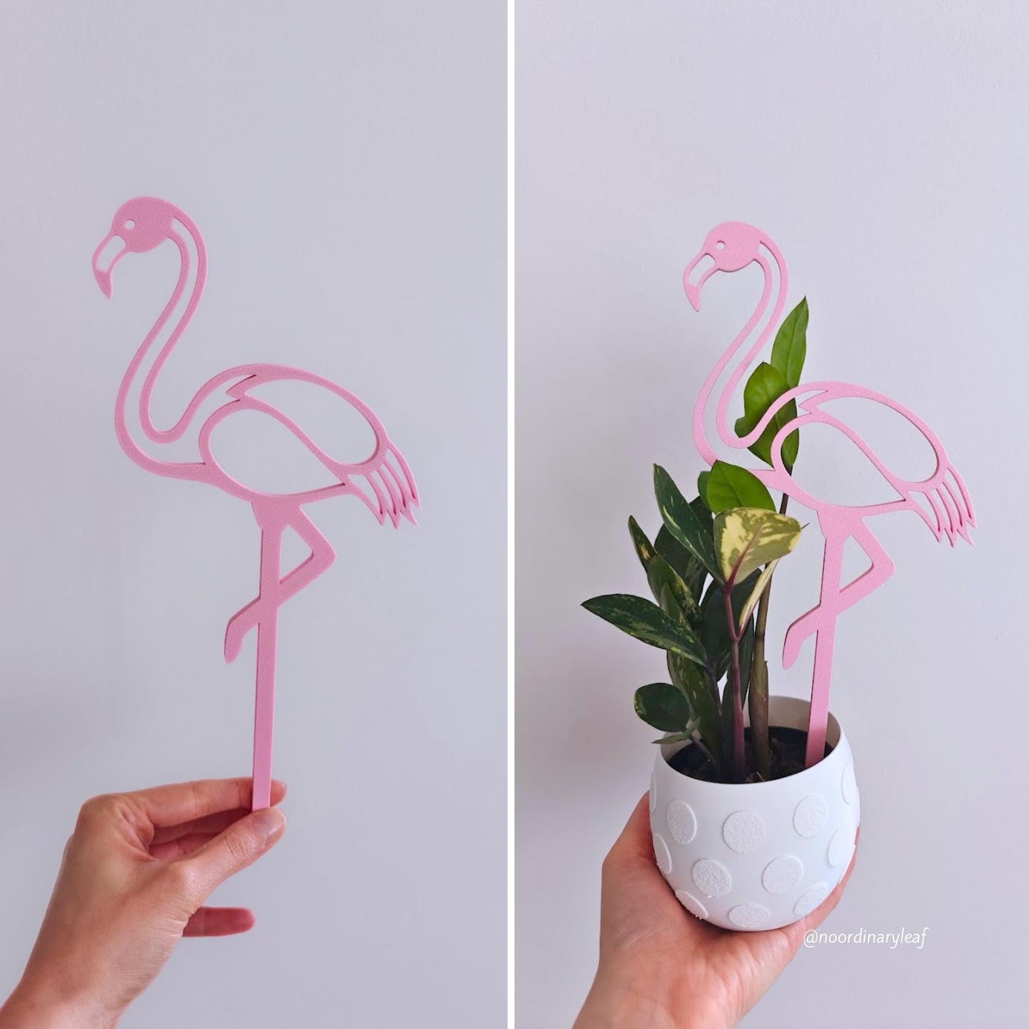 Flamingo Plant Stake, Pink Garden Decoration, Plant Support Trellis for Indoor Climbing Plants, 3d Printed Plant Grid