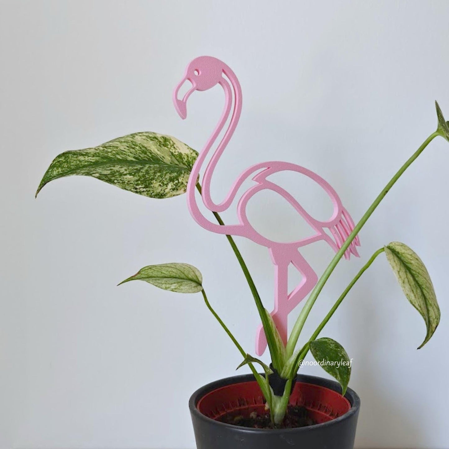 Flamingo Plant Stake, Pink Garden Decoration, Plant Support Trellis for Indoor Climbing Plants, 3d Printed Plant Grid