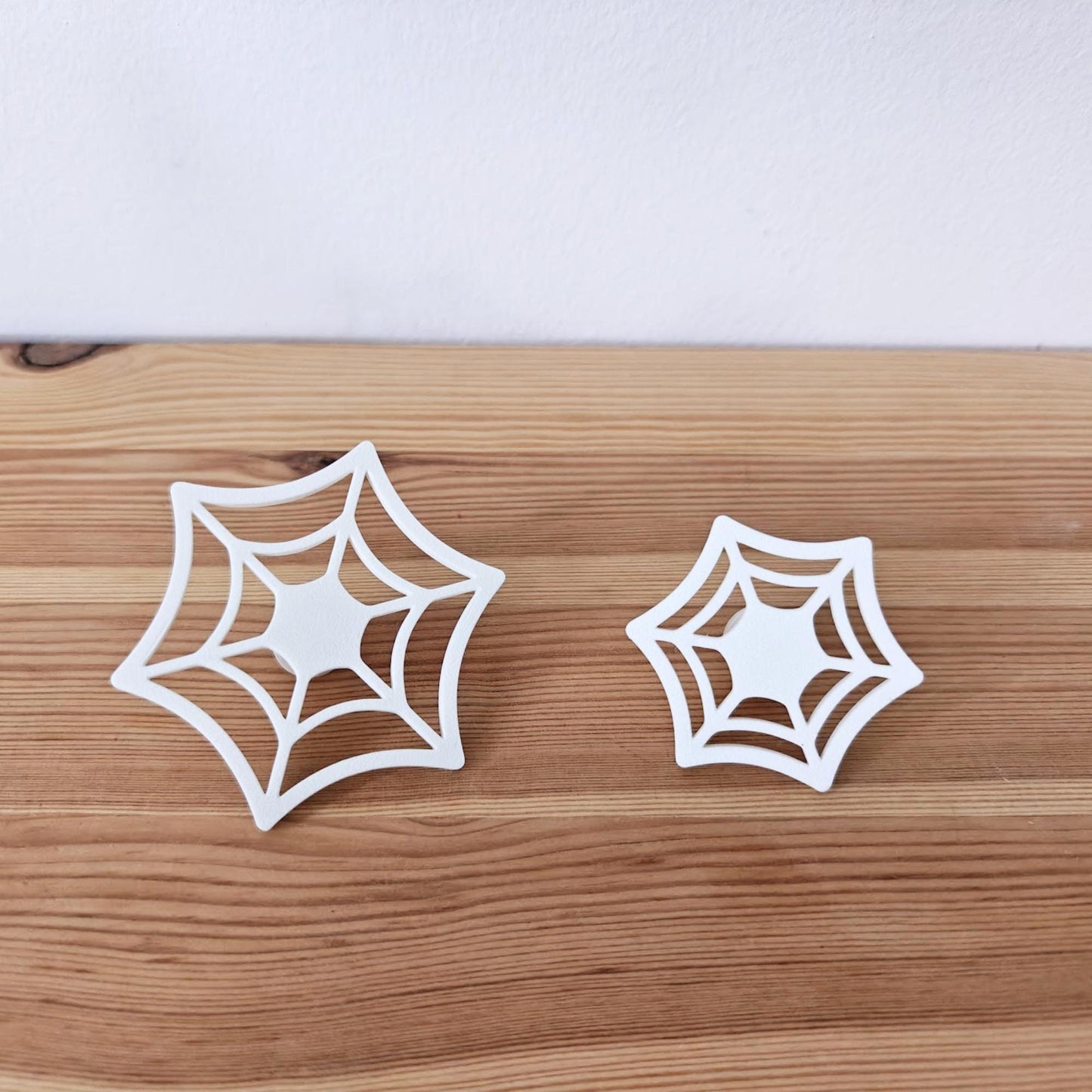 Cobweb Knobs, Spooky Spiderweb Drawer Pulls, 3D Printed Bolt-On Cabinet Handles, Halloween or Gothic Home Decor