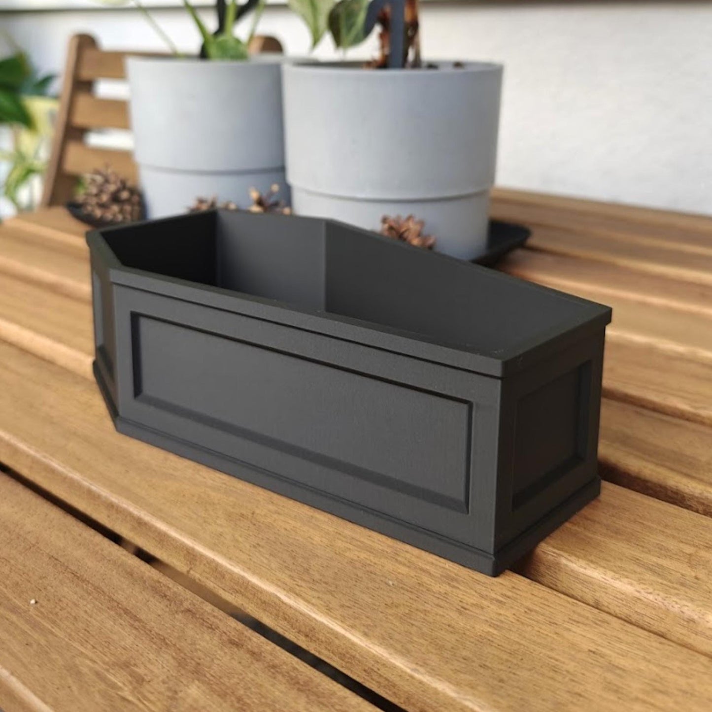 Coffin Planter with Drainage & Tray, Gothic Plant Pot, Home Decor, 3D Printed Planters, Halloween Decor