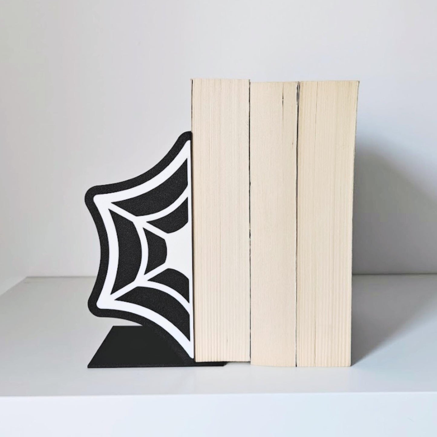 Cobweb Spiderweb Bookends, Gift for Book Lovers, Gothic Home Decor, 3D printed Gift