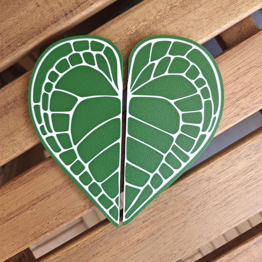 Slip-On Handles for IKEA MILSBO & RUDSTA Cabinet, Anthurium Clarinervium Leaf Handles, No Tools Needed, 3D Printed Plant Greenhouse Decor