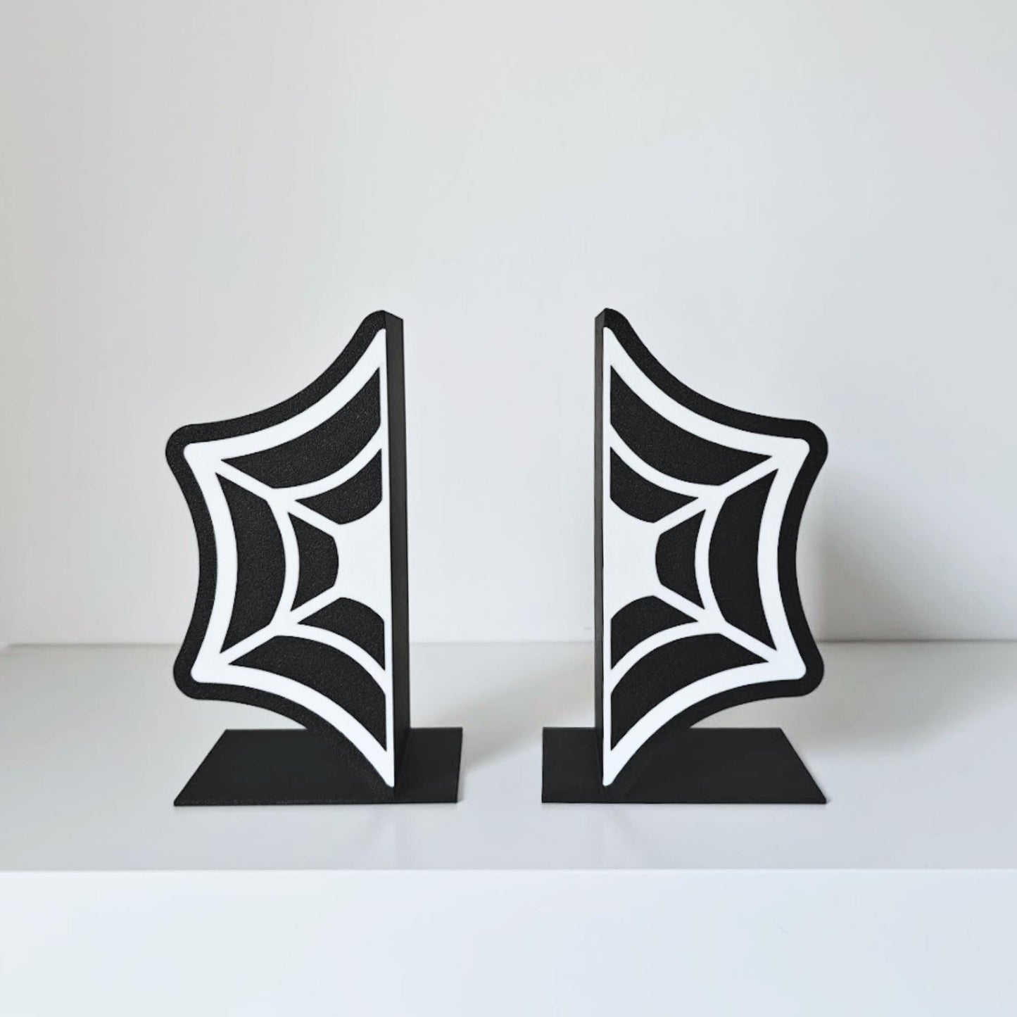 Cobweb Spiderweb Bookends, Gift for Book Lovers, Gothic Home Decor, 3D printed Gift
