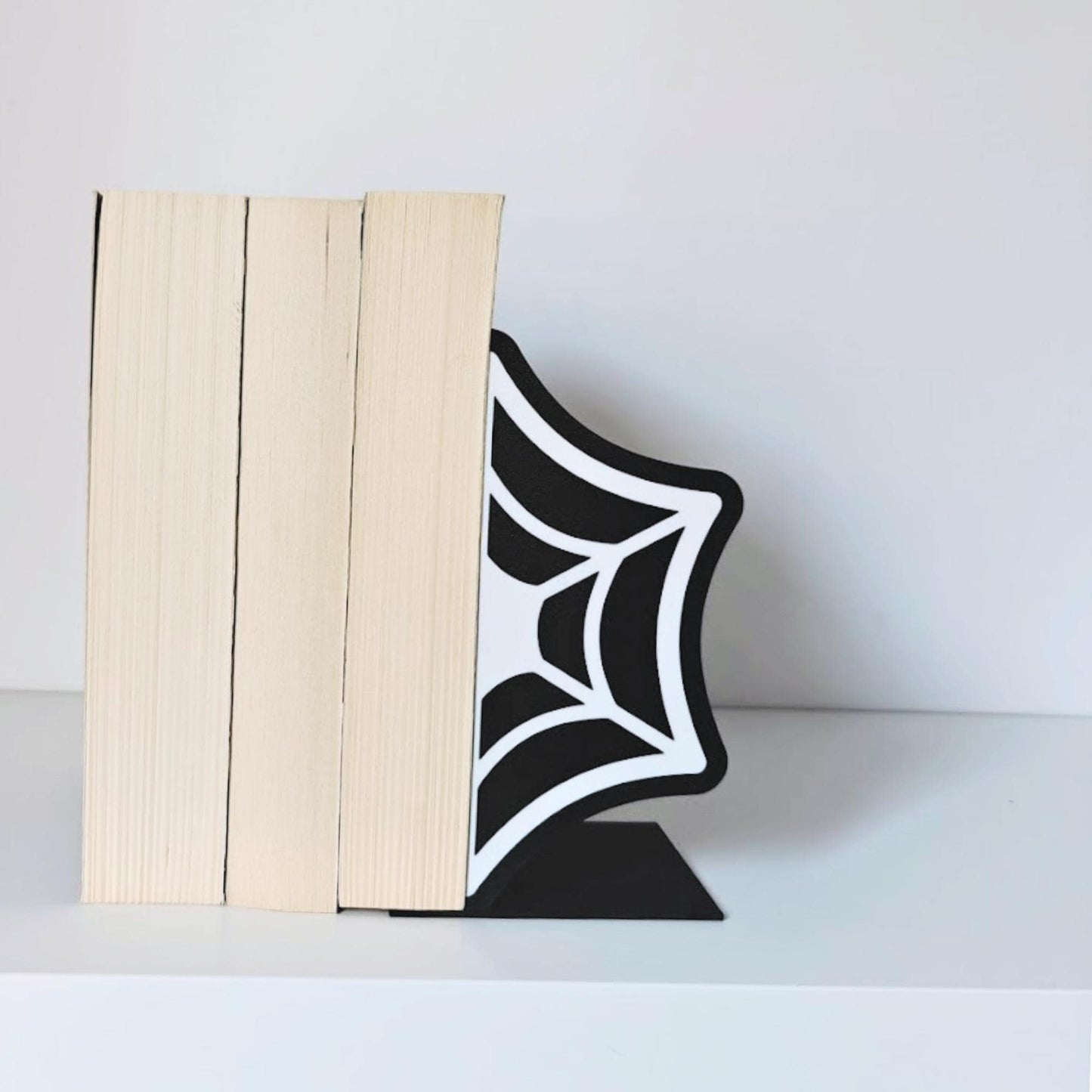 Cobweb Spiderweb Bookends, Gift for Book Lovers, Gothic Home Decor, 3D printed Gift
