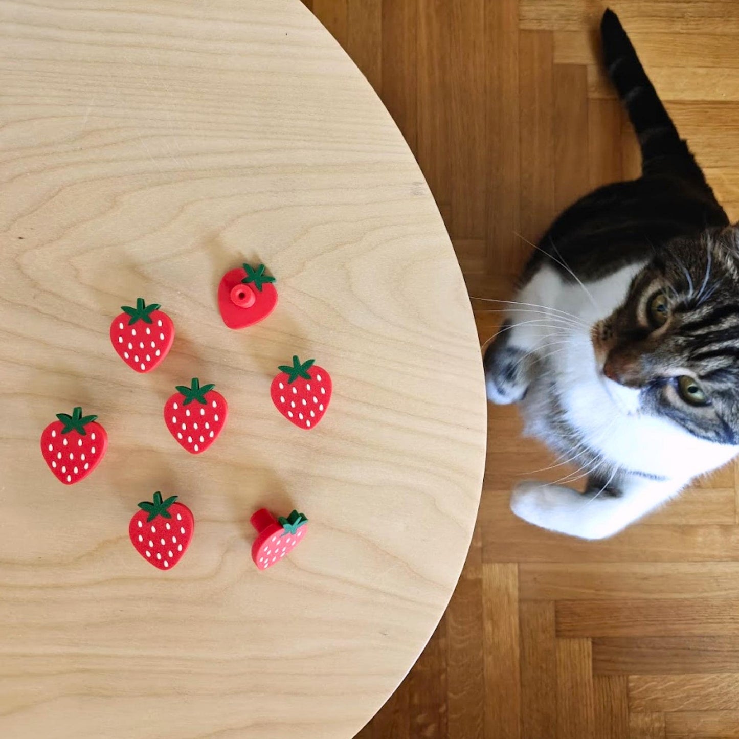 Strawberry Knobs for Drawer or Door, Fruit Handle, 3D Printed Bolt-On Pull for Drawers, Dressers & Cupboards