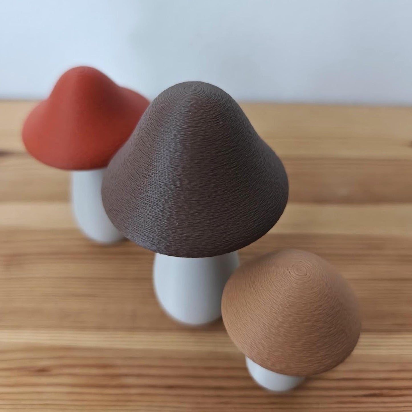 Mushroom Decor Set of 3, top details