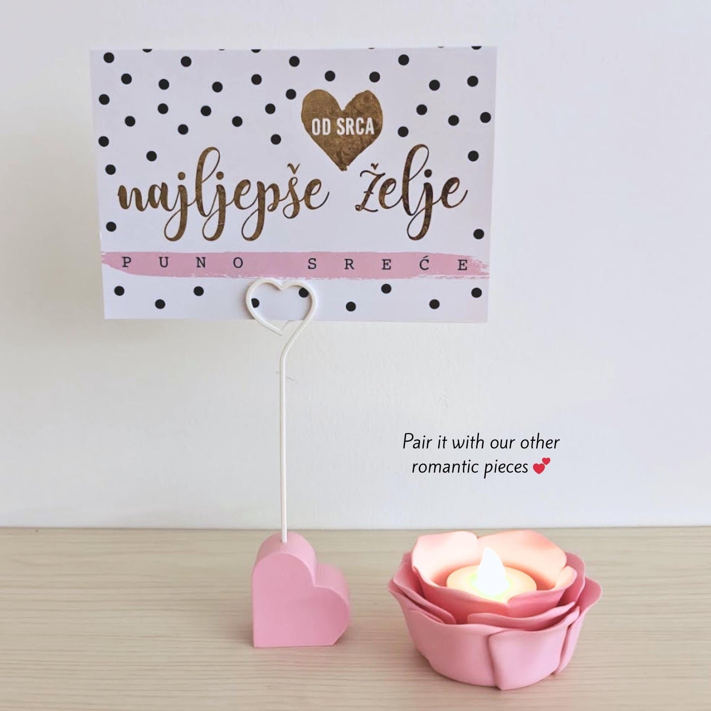 Rose LED Tealight Holder, Floral Candle Holder, Romantic Home Decor, Valentine's Day Gift, 3d print, LED Only