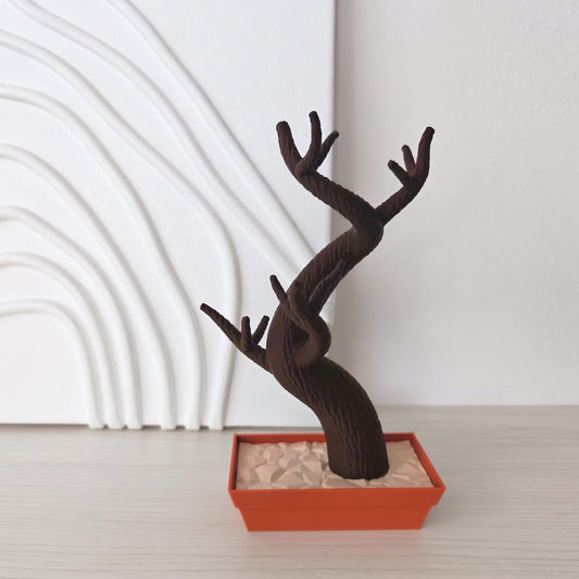 Bonsai air plant holder empty without plants, showing branch structure