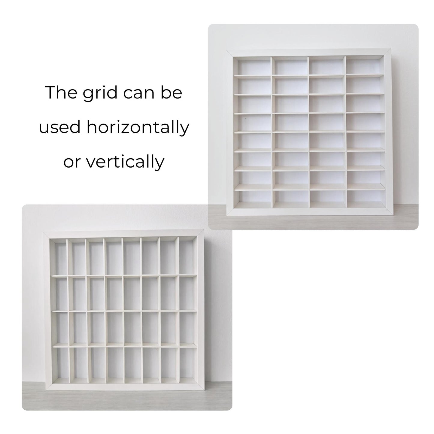 The grid can be used horizontally or vertically