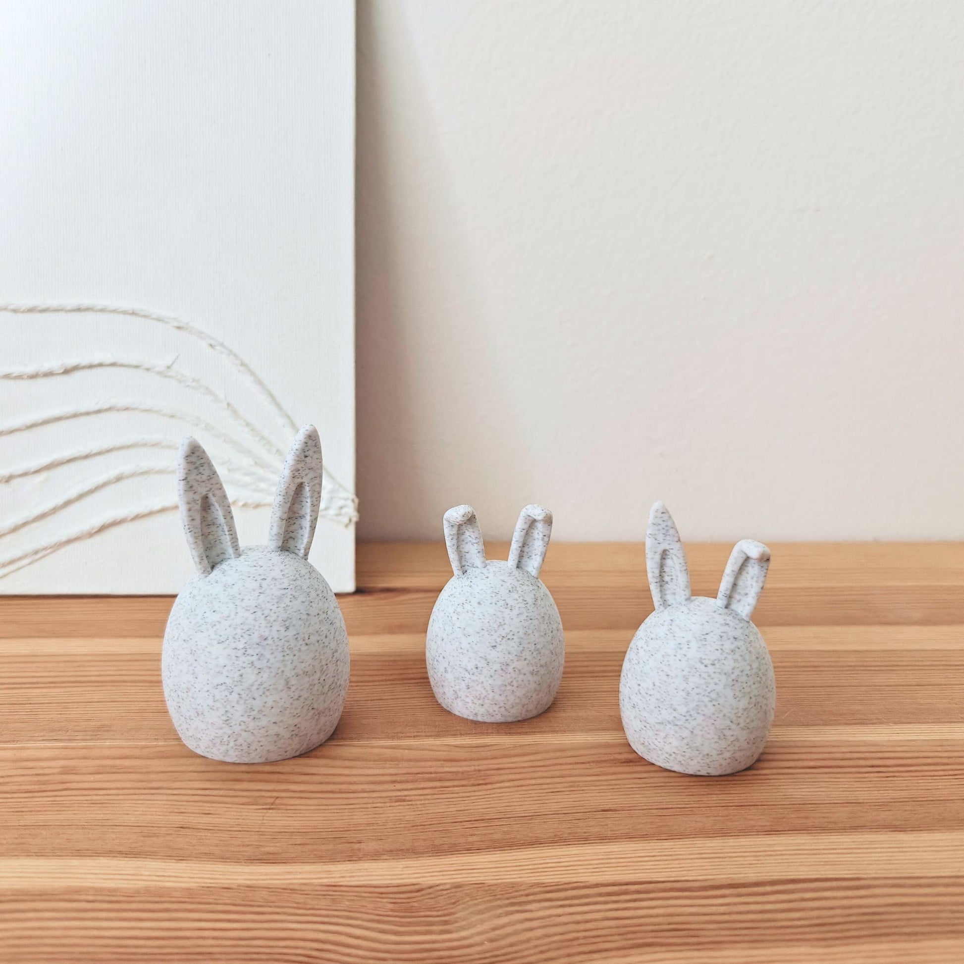 Scandinavian Bunny Figurines, Set of 3