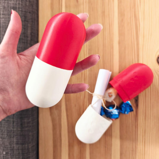 Pill Capsule Box for Secret Messages, Tiny Treasures or Sweet Surprises