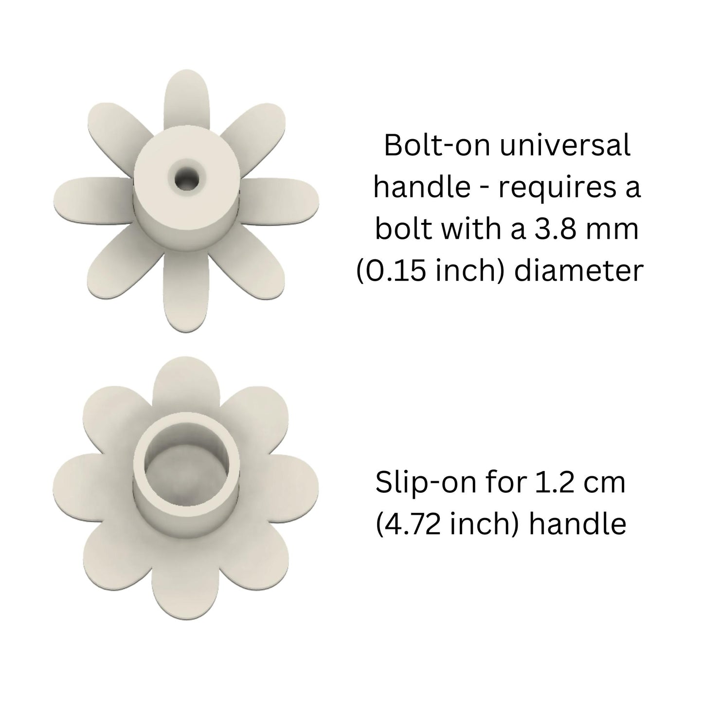 Daisy Knobs for Drawer or Door, Floral Cabinet Handles