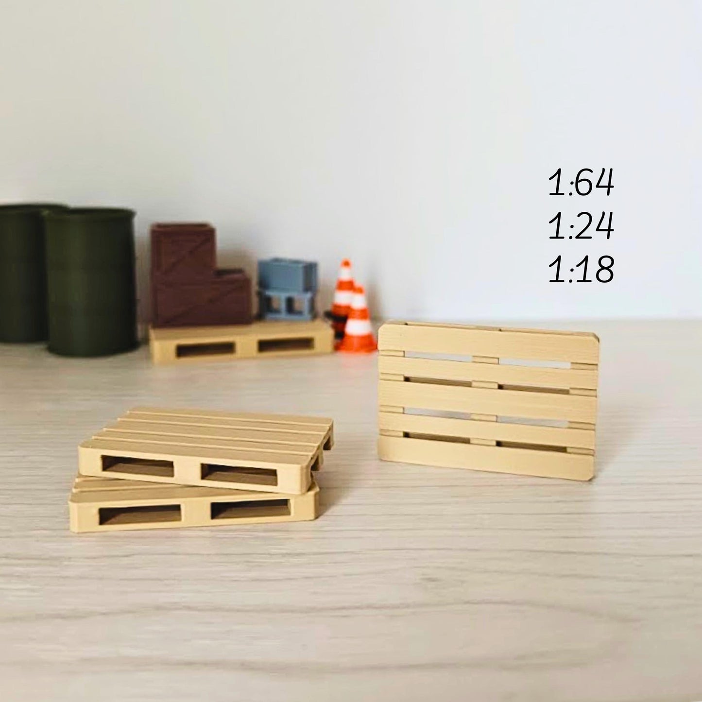 Miniature Pallets, 1/64, 1/24, 1/18 Scale