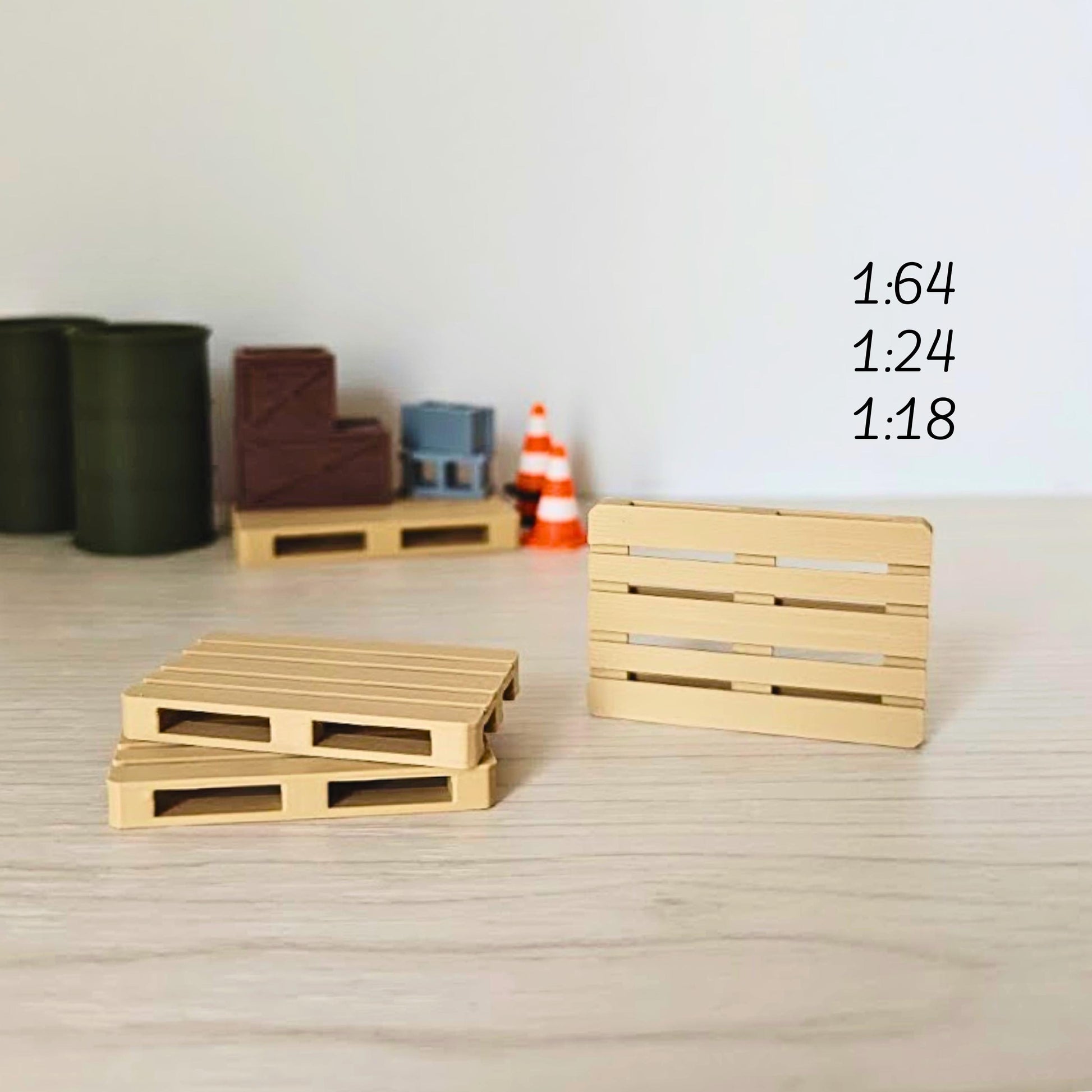 Miniature Pallets, 1/64, 1/24, 1/18 Scale