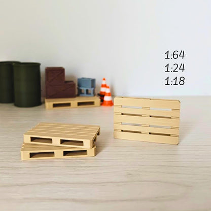 Miniature Pallets, 1/64, 1/24, 1/18 Scale