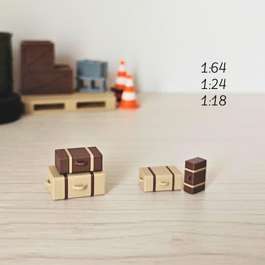 Miniature Luggage, 1/64, 1/24, 1/18 Scale