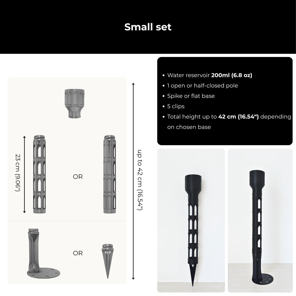 Modularna potpora za biljke - Gotički moss pole Ø 4 cm