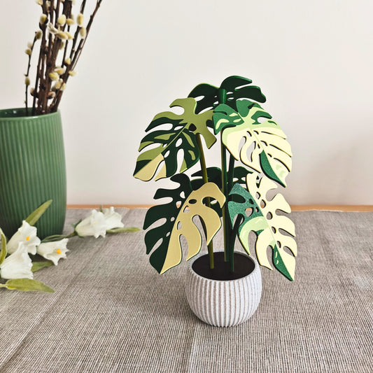 Monstera Coaster Set with Leaf Holes