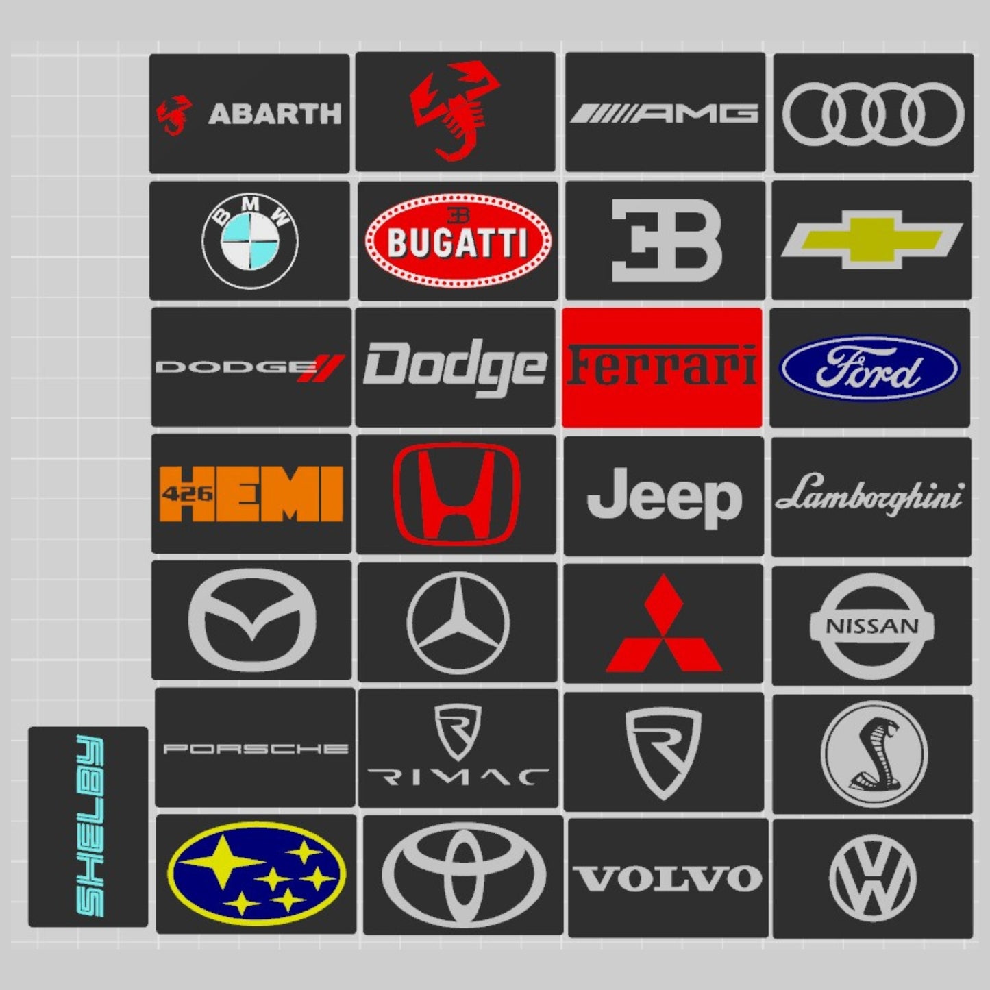 Flaggen für den modularen Diecast Organizer