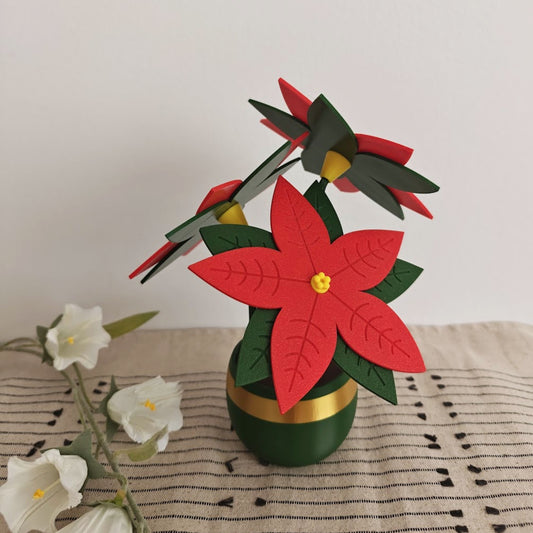 Poinsettia Coaster Set, Christmas Star Decoration