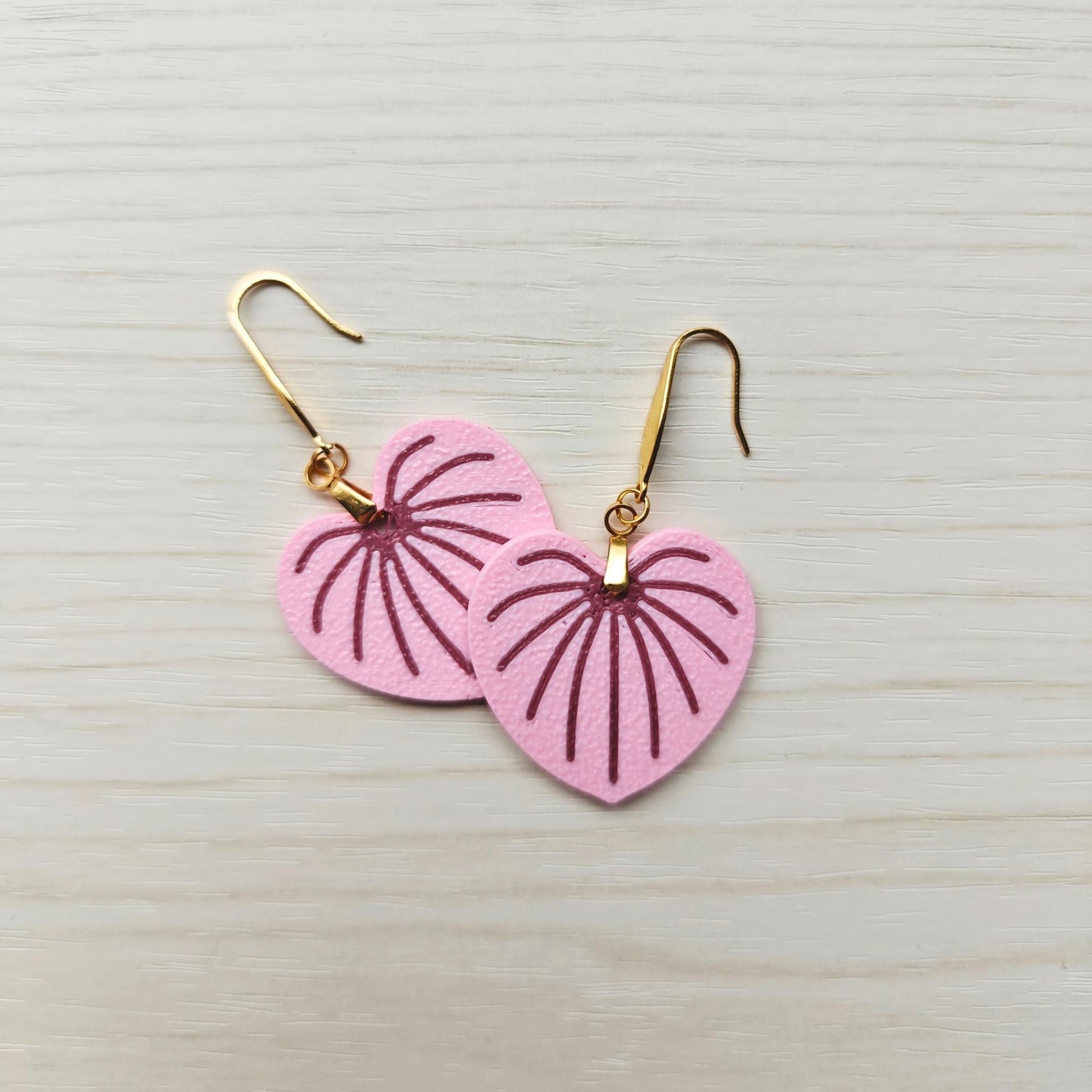 Earrings Anthurium Andraeanum