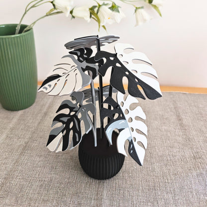 Monstera Coaster Set with Leaf Holes