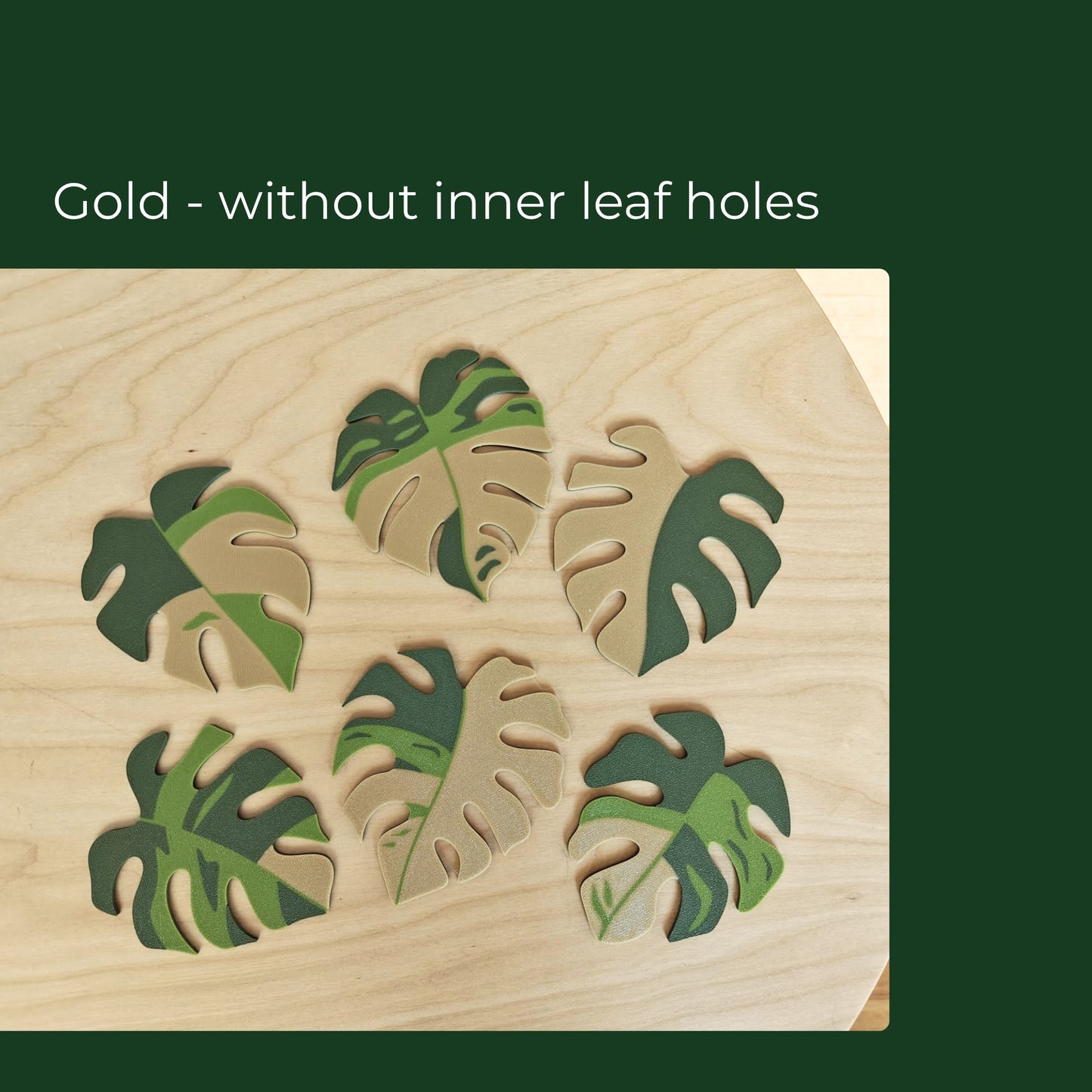 Monstera Leaf Coaster Set with Holder