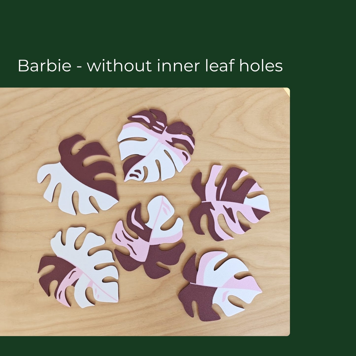 Monstera Leaf Coaster Set with Holder