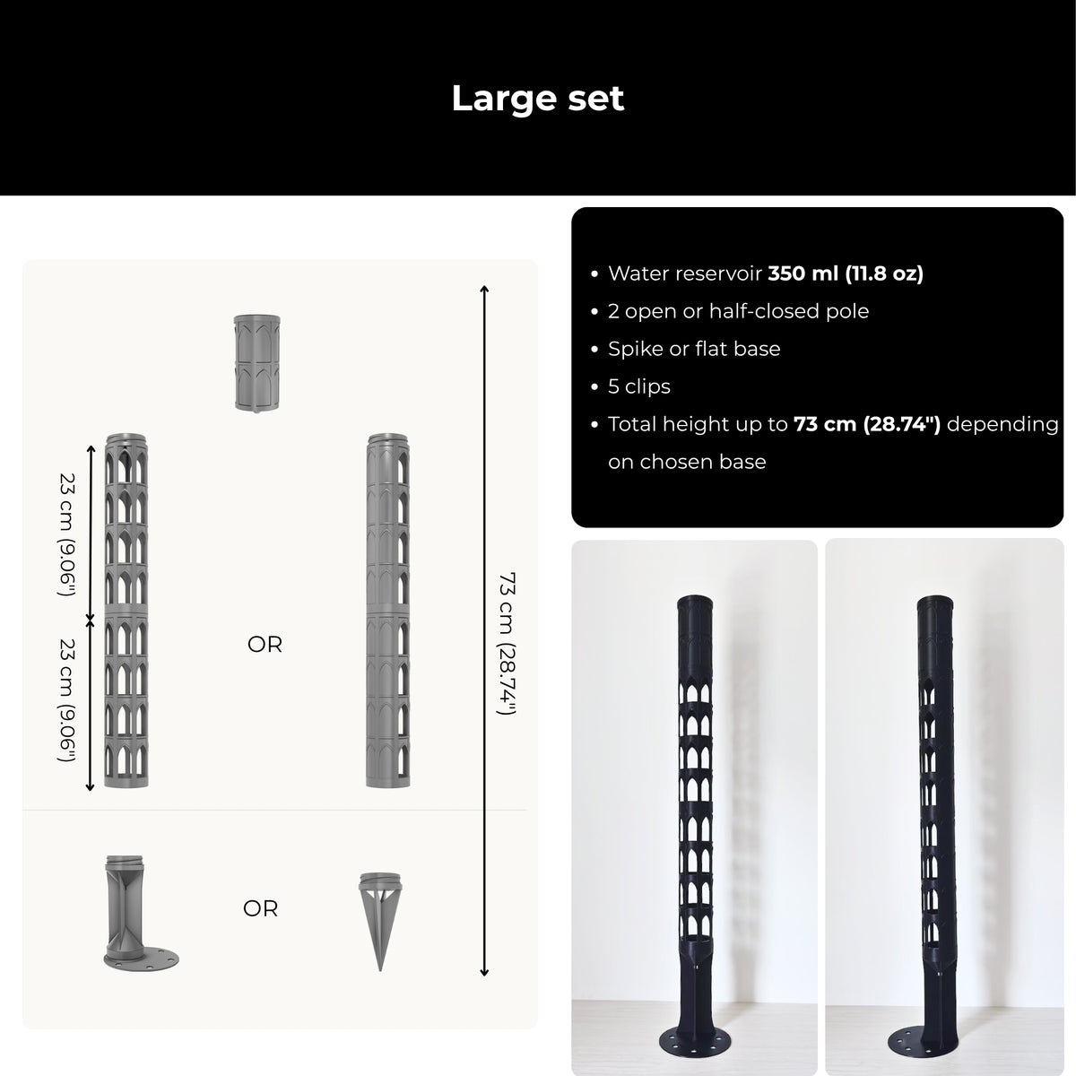 Modularna potpora za biljke - Gotički moss pole Ø 6 cm 
