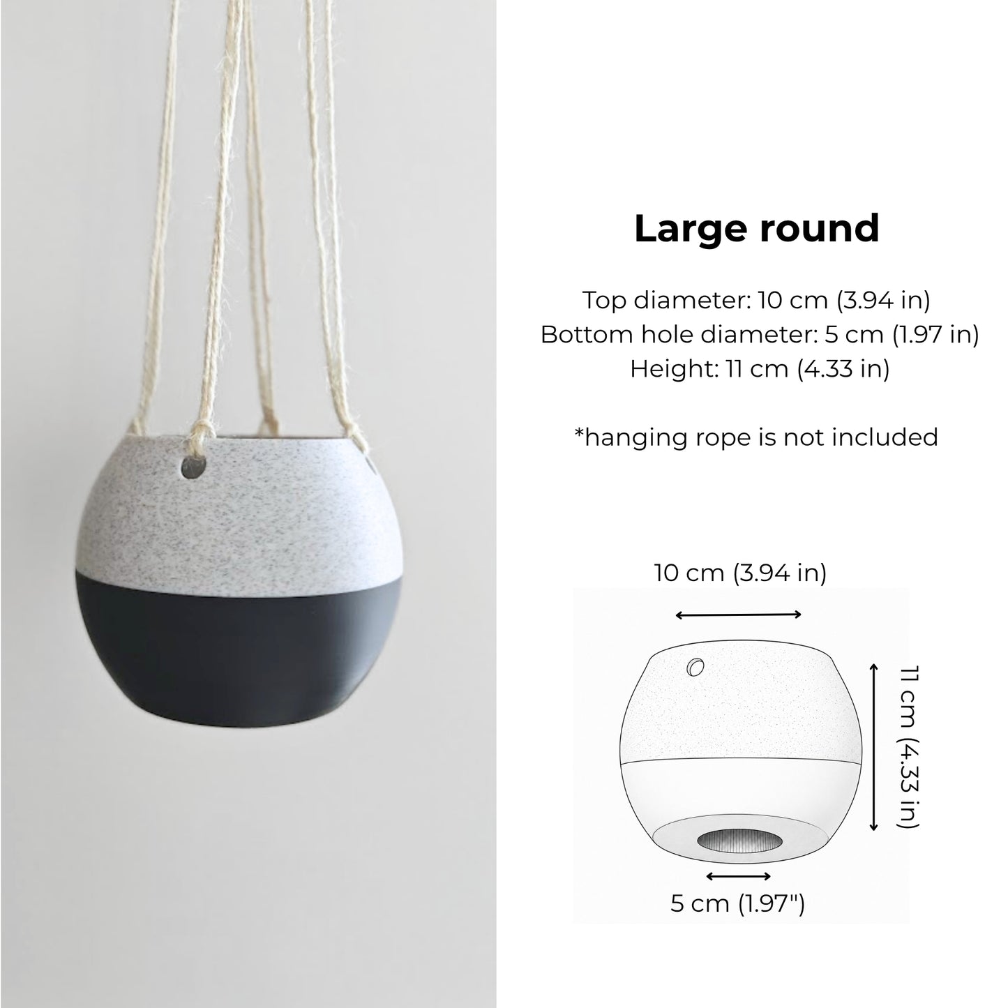 Inverted Plant Pot, Upside Down UFO Planter
