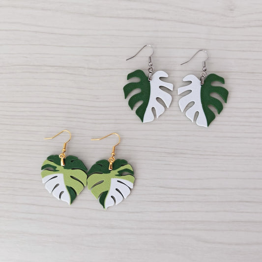 Earrings Monstera