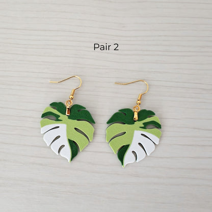 Earrings Monstera