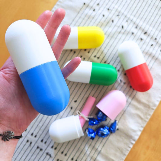 Pill Capsule Box for Secret Messages, Tiny Treasures or Sweet Surprises