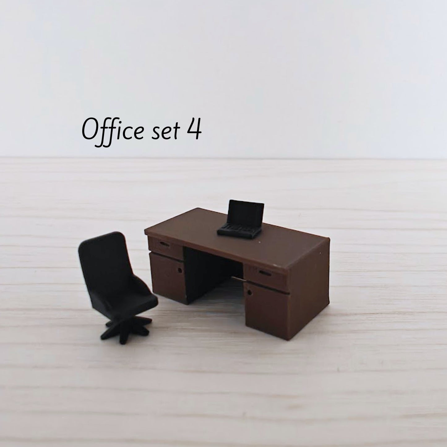 Miniature Office Furniture Set, 1/64 Scale