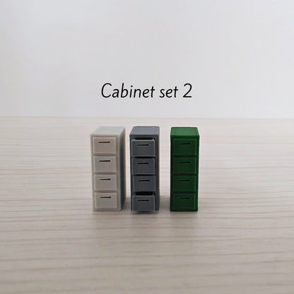 Miniature Office Furniture Set, 1/64 Scale