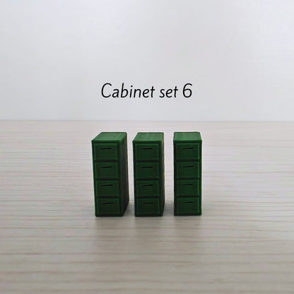 Miniature Office Furniture Set, 1/64 Scale