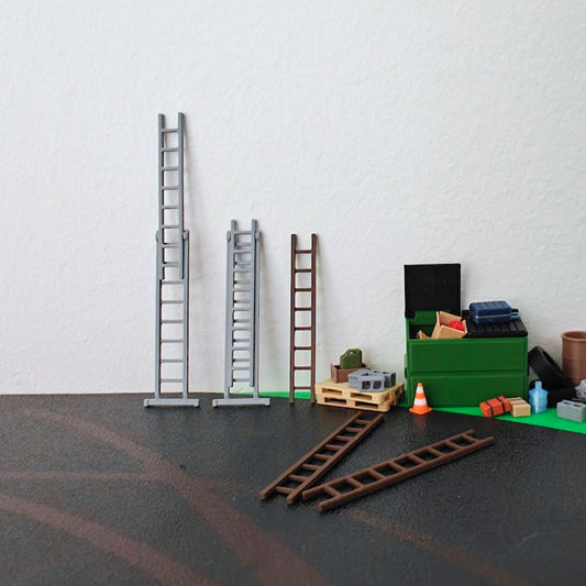 Miniature Extendable Ladder, 1/64 Scale