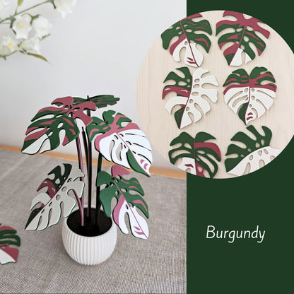 Monstera Coaster Set with Leaf Holes