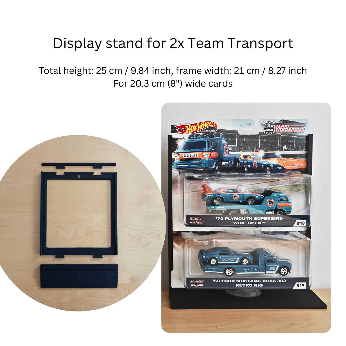 Hot Wheels Team Transport or Track Fleet Wall Mount or Stand